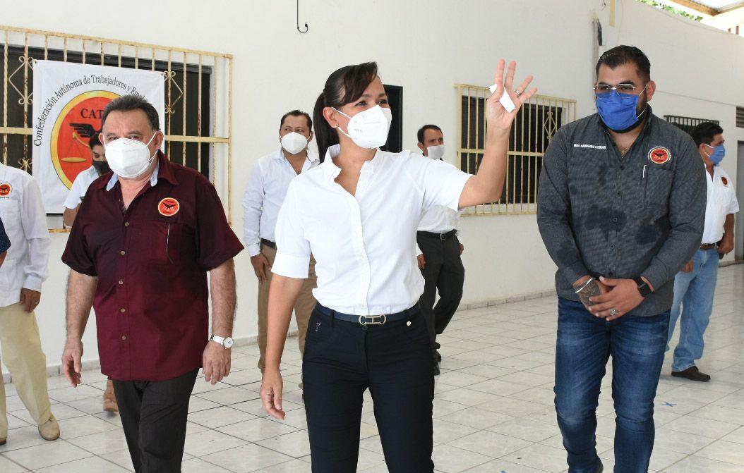 Inaugura Laura Fernández oficinas de la CATEM en Puerto Morelos