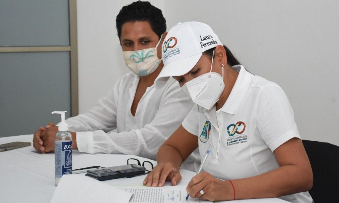 “Avanza Puerto Morelos a paso firme en materia de infraestructura”: Laura Fernández