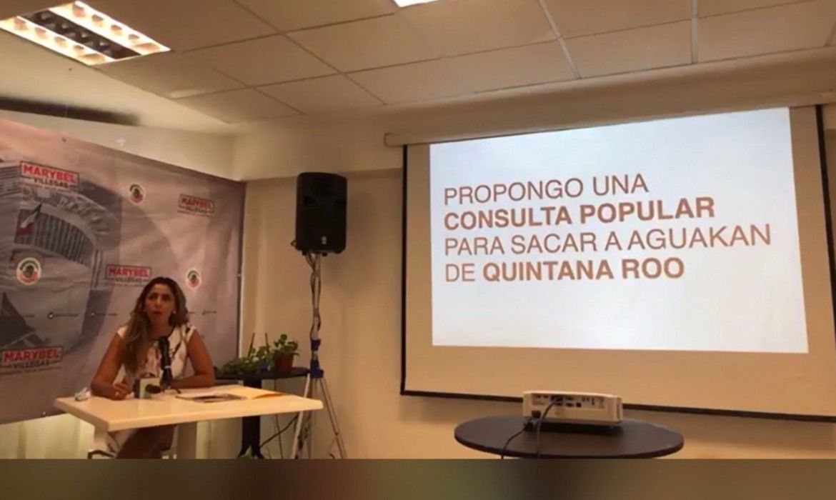 Marybel propone consulta pública para revocar concesión de Aguakan
