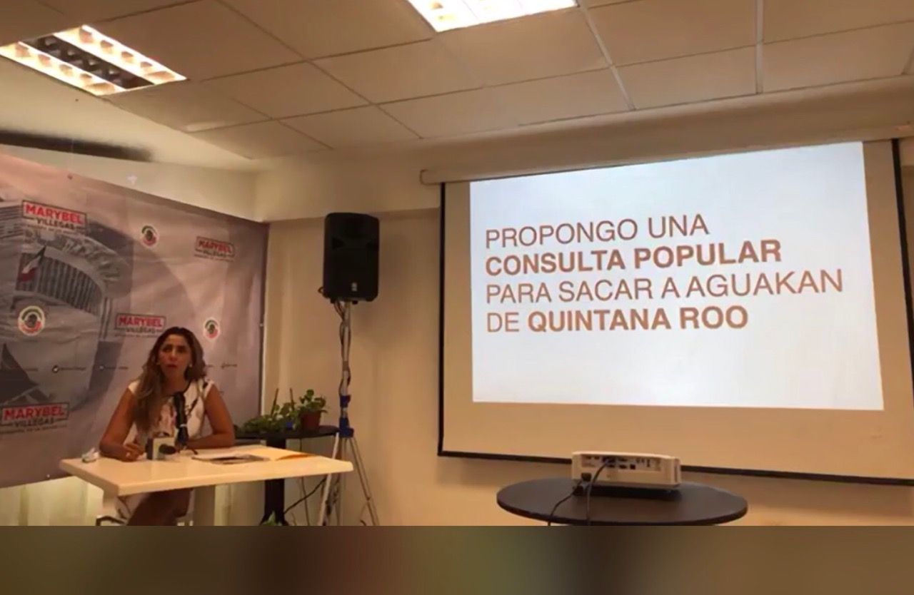 Marybel propone consulta pública para revocar concesión de Aguakan