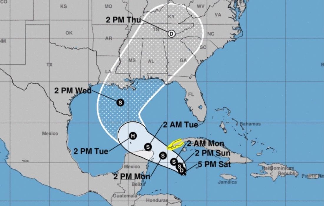 Se forma Depresión Tropical, y pasaría por Quintana Roo el lunes en la noche como Tormenta