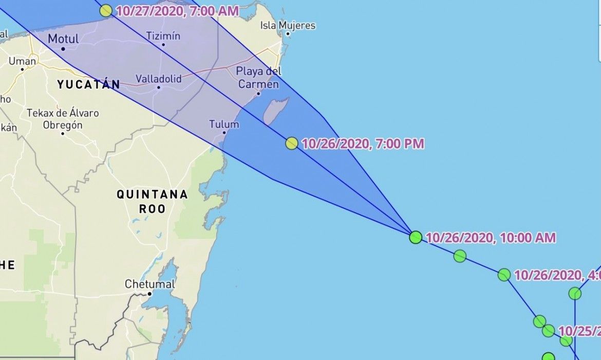 Zeta pasaría por Cozumel esta tarde; se suspenden actividades en el norte de QR desde las 2PM