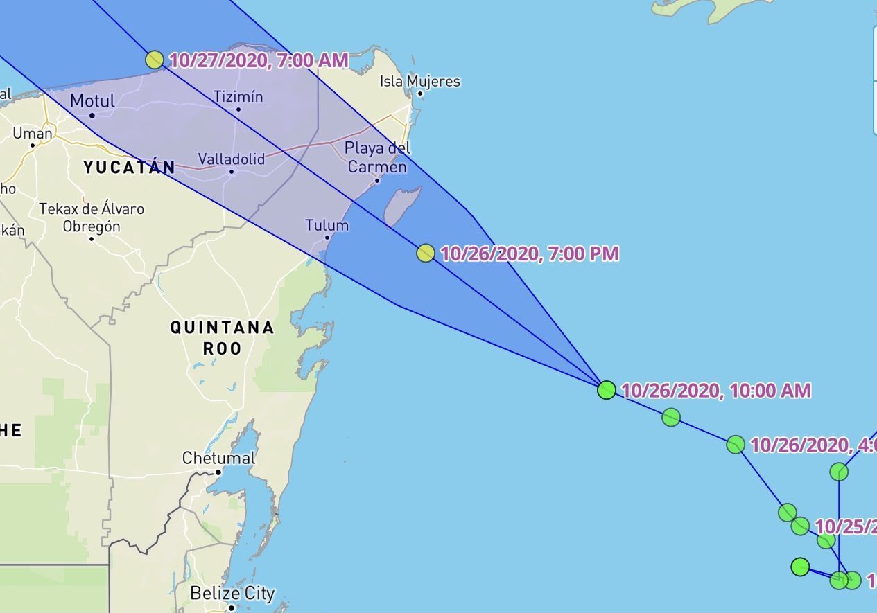 Zeta pasaría por Cozumel esta tarde; se suspenden actividades en el norte de QR desde las 2PM