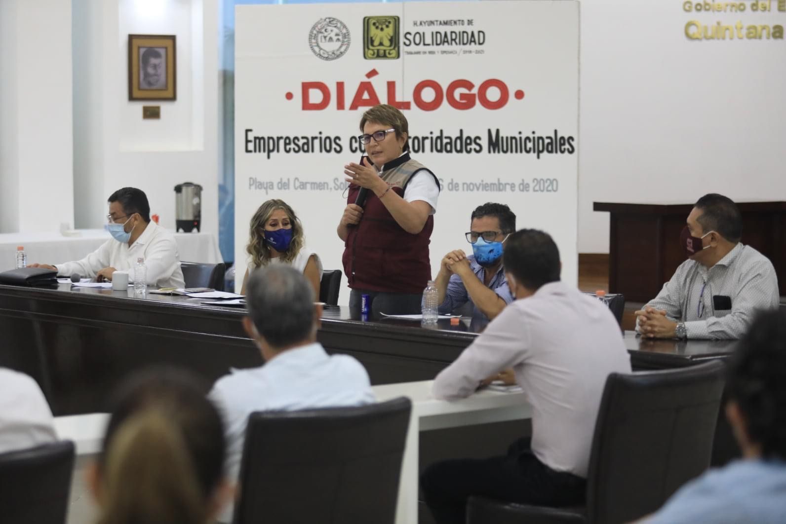 Laura Beristain se reunió con empresarios para dialogar sobre obras de la Quinta Avenida