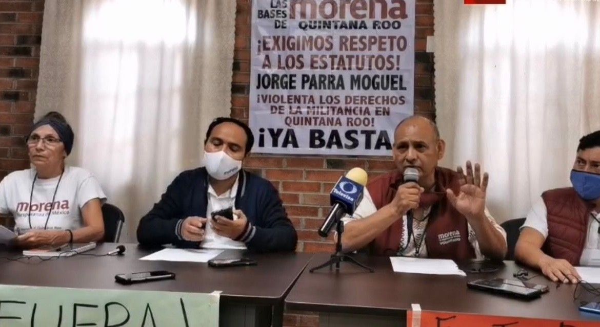 Toman sede de MORENA, y exigen la salida de Jorge Parra de la secretaría general y de la delegada Liliana Castro