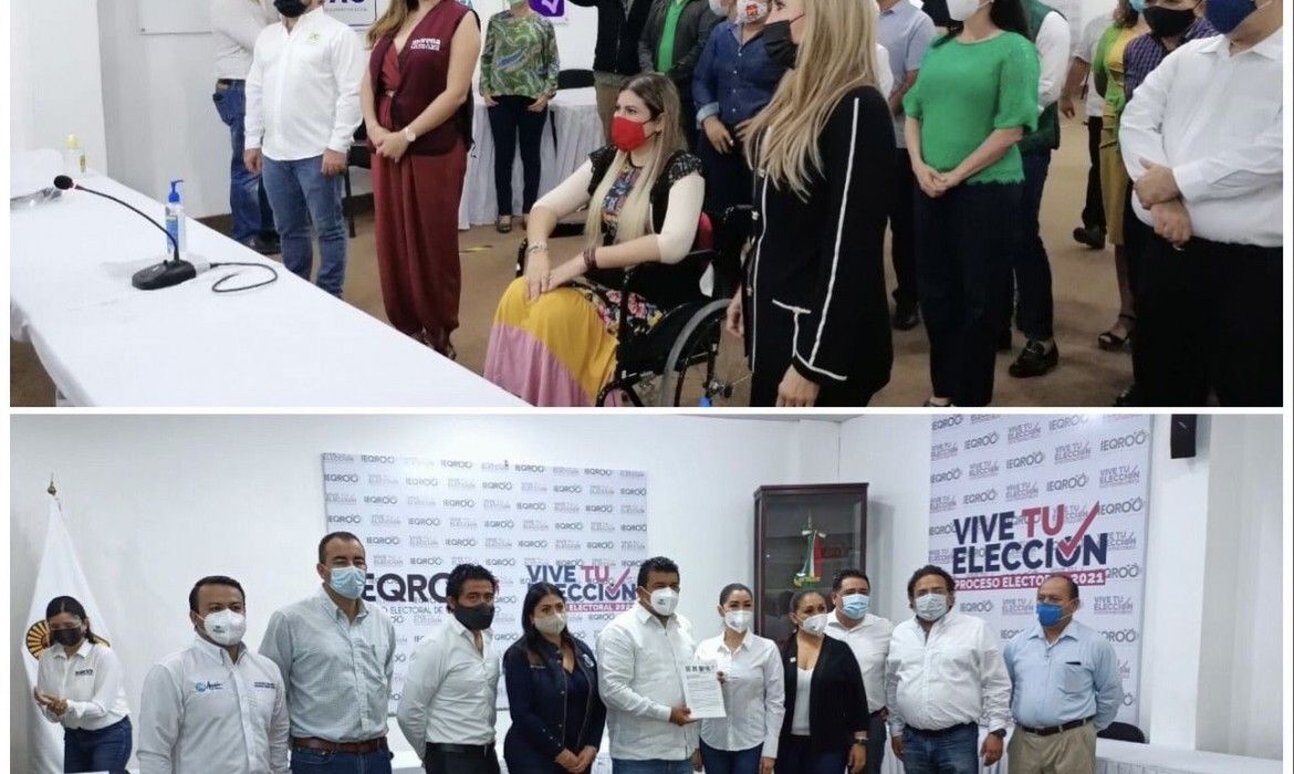 Presentan ante el Ieqroo convenios de las dos megacoaliciones para elección de ayuntamientos