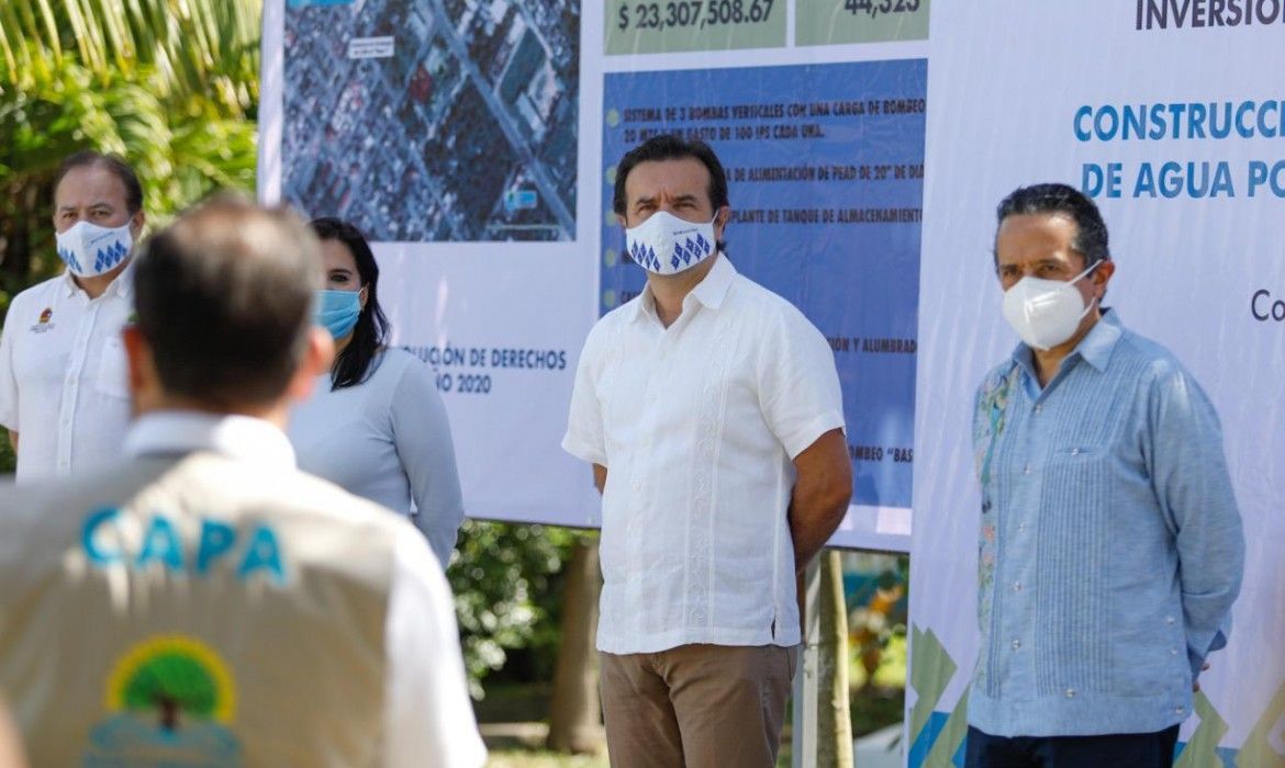 Pedro Joaquín y gobernador ponen en marcha obras de infraestructura de CAPA y entregan títulos de propiedad en Cozumel