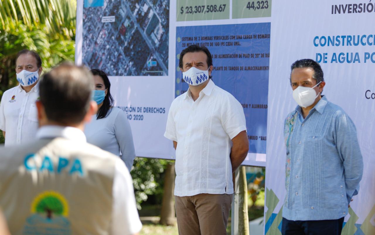 Pedro Joaquín y gobernador ponen en marcha obras de infraestructura de CAPA y entregan títulos de propiedad en Cozumel