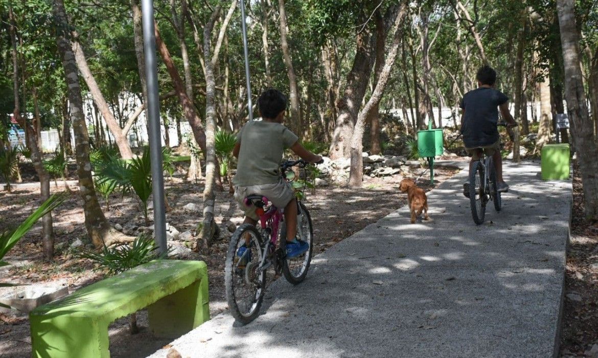 Mejora Gobierno de Laura Fernández el Parque Punta Corcho, pulmón verde de Puerto Morelos