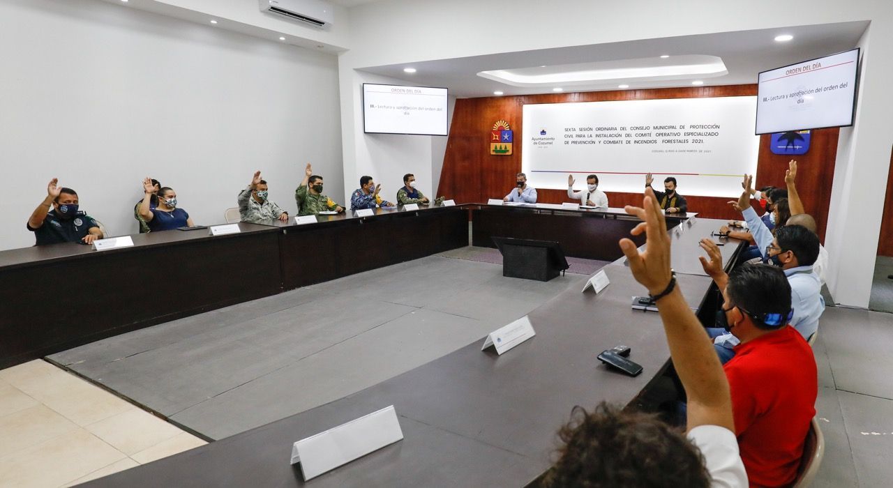 Con la instalación del Comité Operativo Especializado en Prevención y Combate de Incendios Forestales 2021, los tres órdenes de gobierno refrendan el compromiso de proteger los recursos naturales en Cozumel: Pedro Joaquín