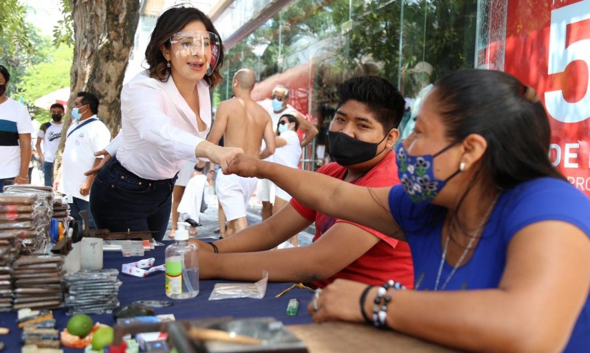 Estefanía Mercado inició su campaña a diputada por el D1, y dijo que va por la reactivación económica de Quintana Roo