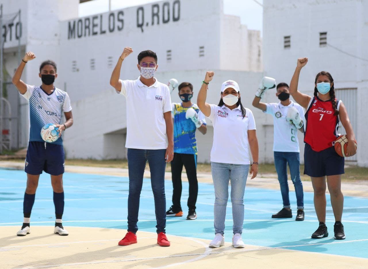Garantiza Blanca Merari apoyo a niños y jóvenes deportistas de Puerto Morelos