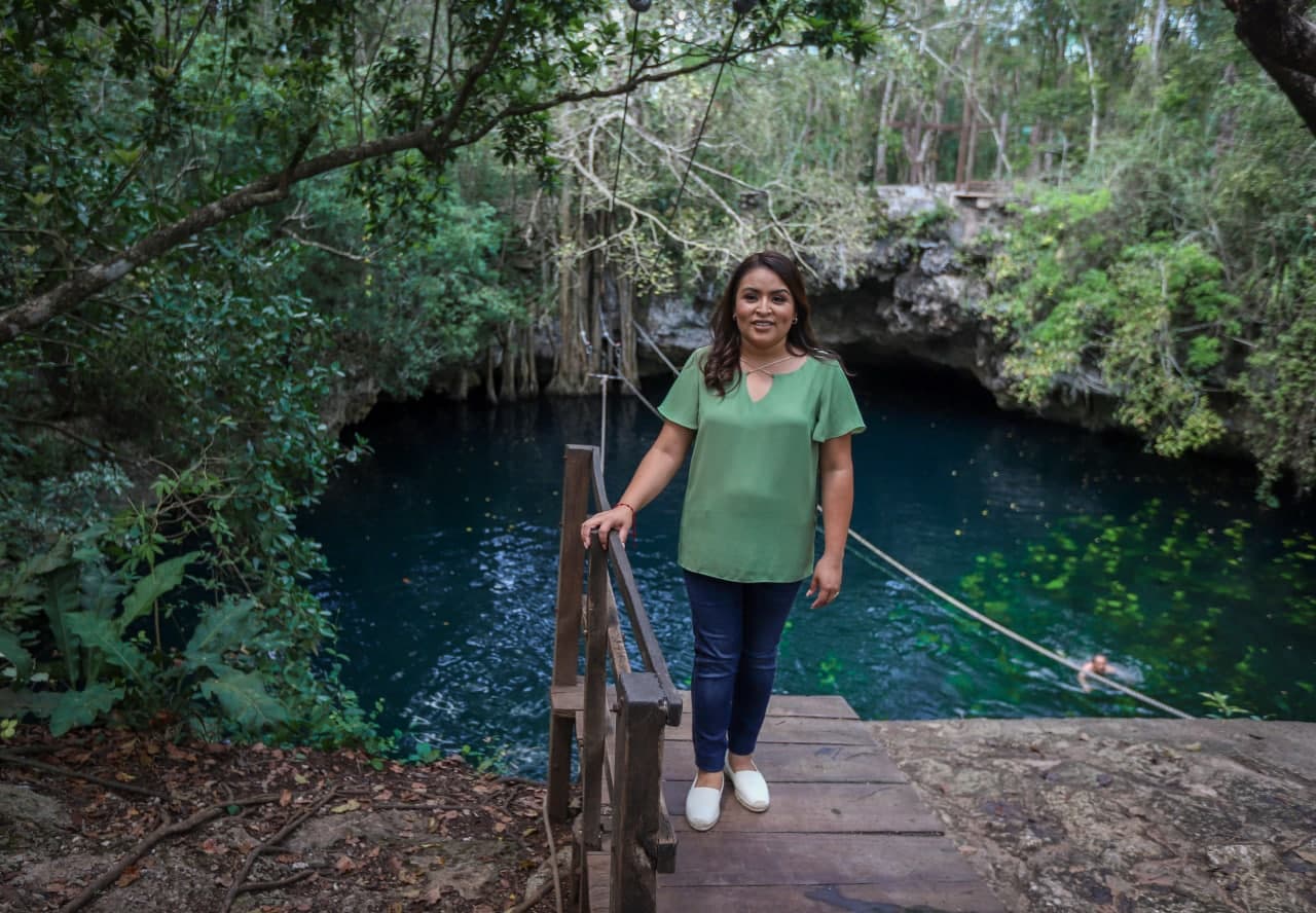 Ofrece Blanca Merari mantener a la Ruta de los Cenotes como un gran atractivo turístico