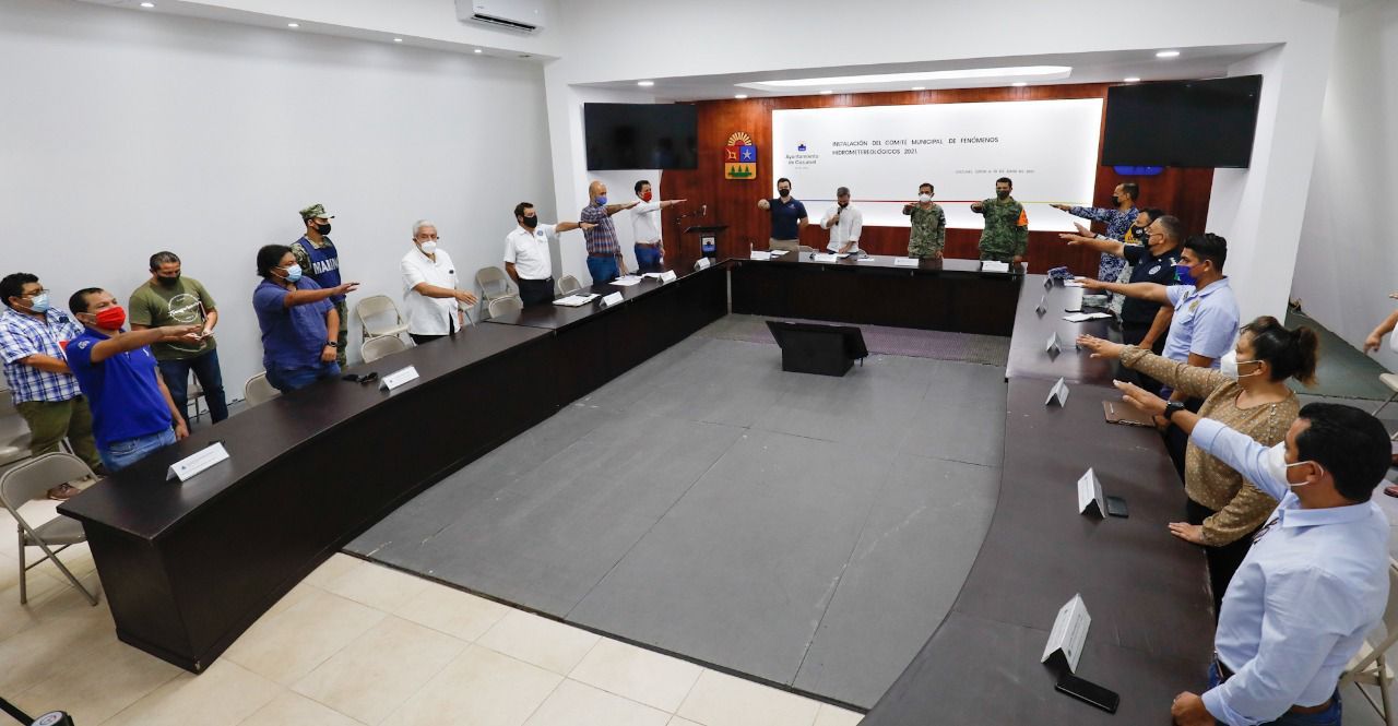 Instala gobierno de Pedro Joaquín el Comité Municipal para la Atención de Fenómenos Hidrometeorológicos 2021