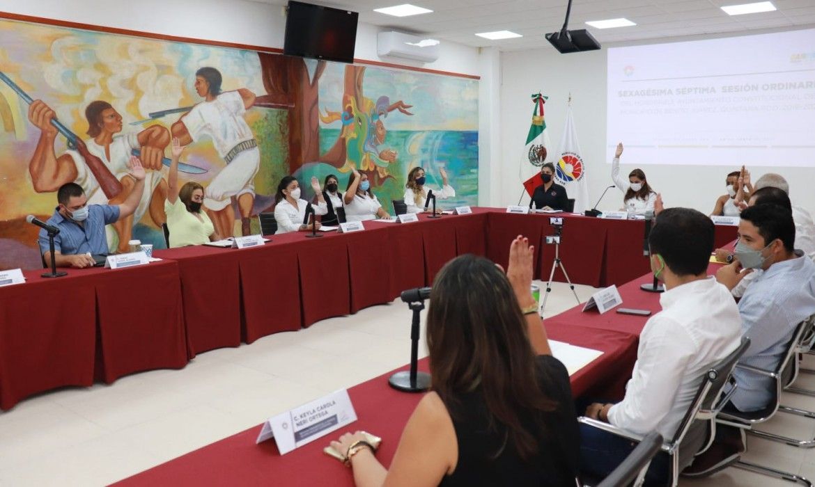 Aprueba Cabildo de Benito Juárez paquete de obras