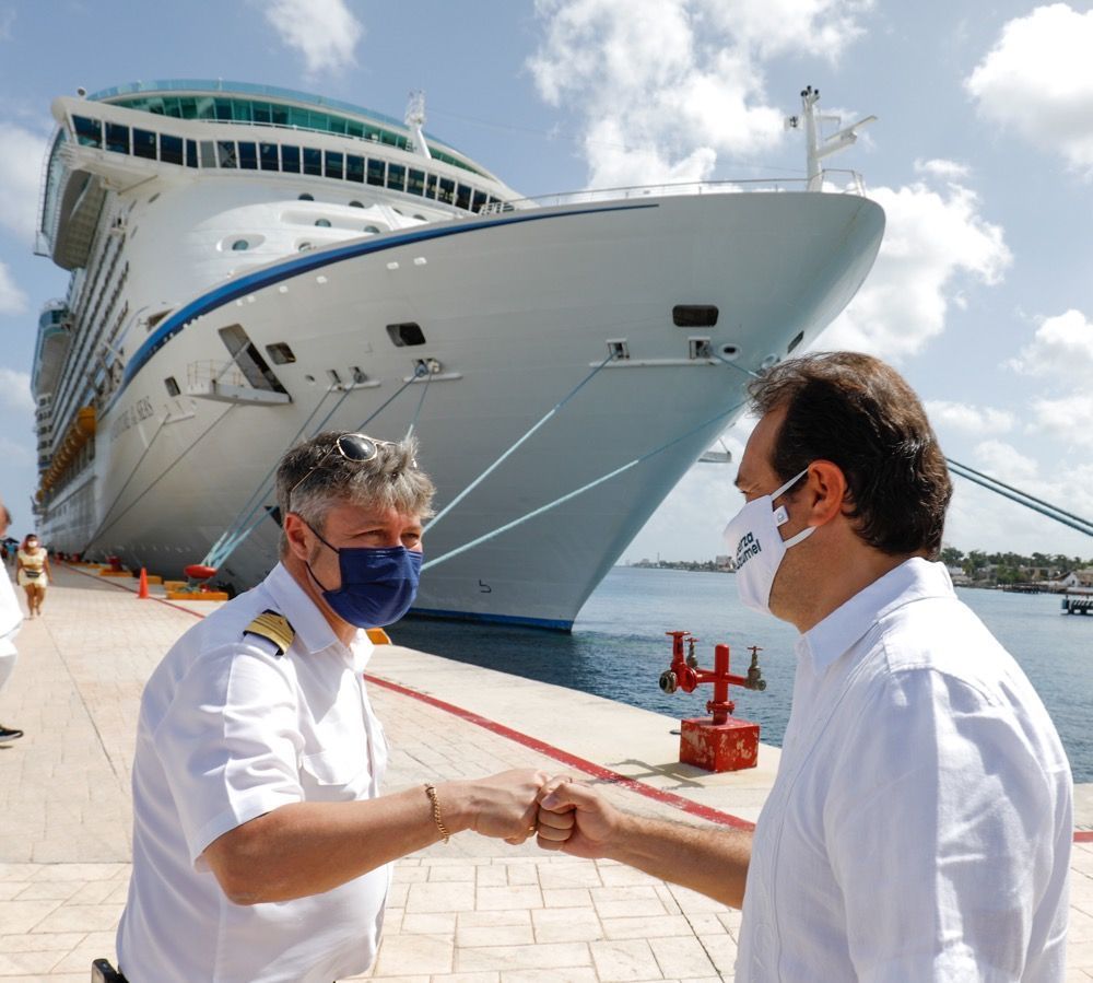 Cozumel, por buen camino para su recuperación económica; recibe tres nuevos cruceros en una semana en la que arribarán siete: Pedro Joaquín