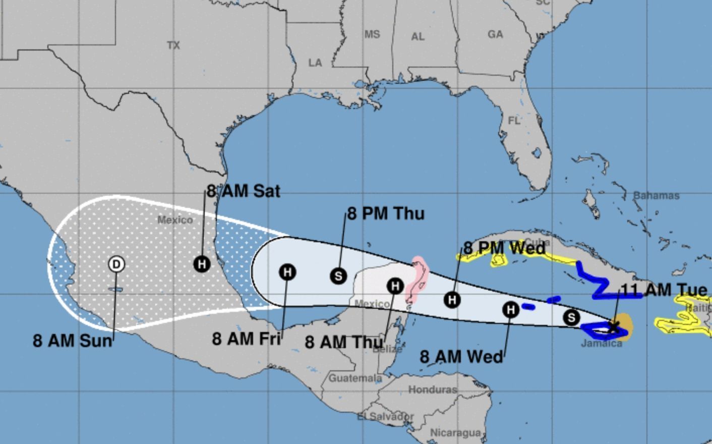 “Grace” impactaría Quintana Roo como huracán la noche de este miércoles