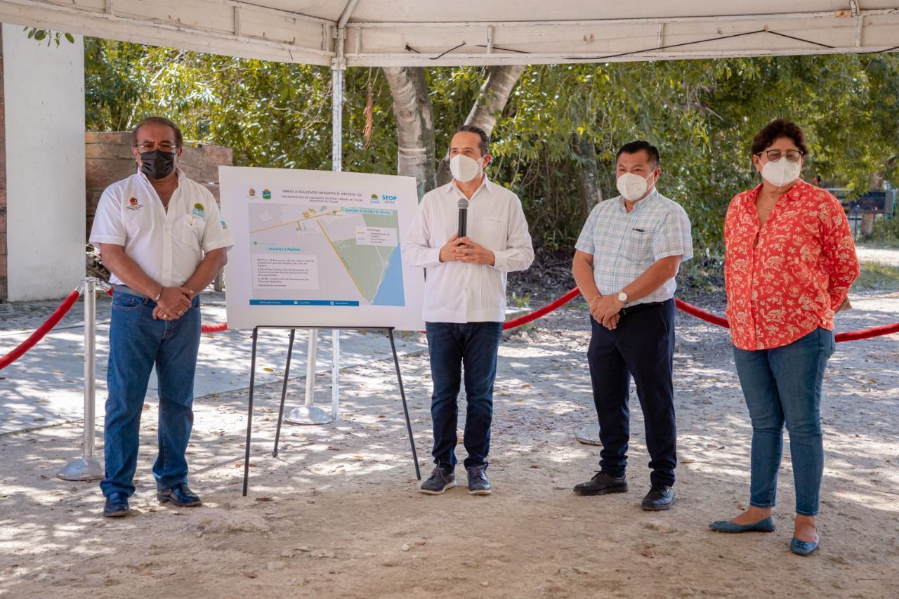Inauguran obras de urbanización en Tulum
