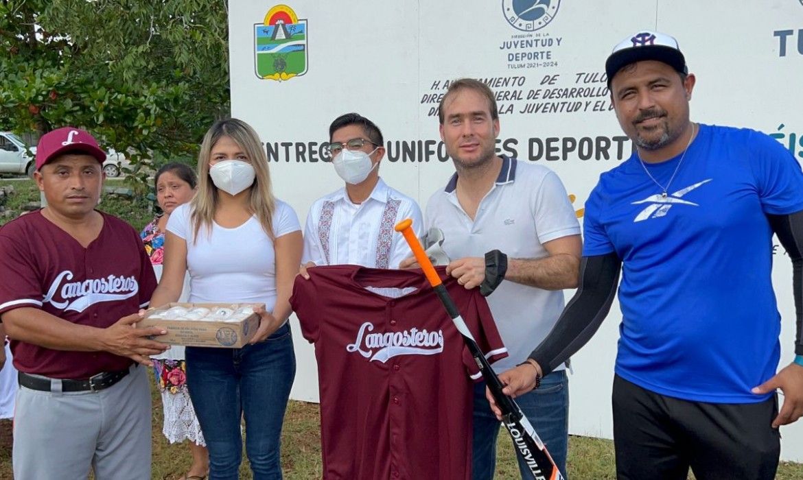 Gestiona Marciano Dzul con empresarios uniformes para Liga de Beisbol Zona Maya