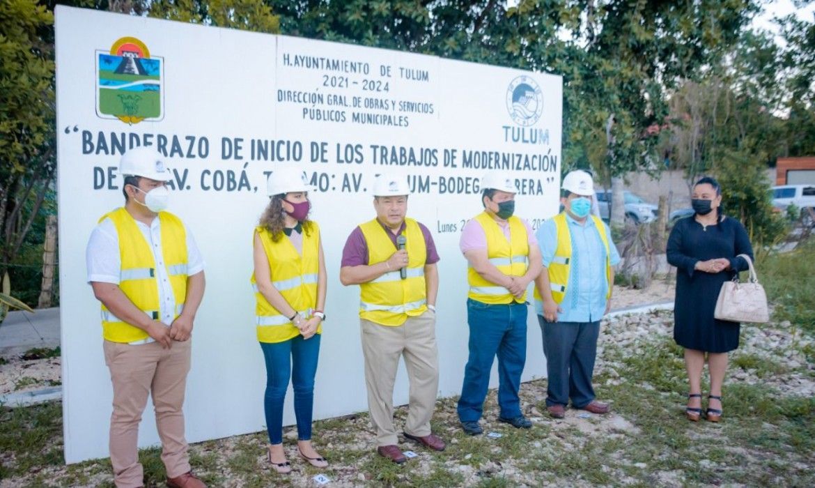 Ayuntamiento de Tulum pone en marcha modernización de la avenida Cobá