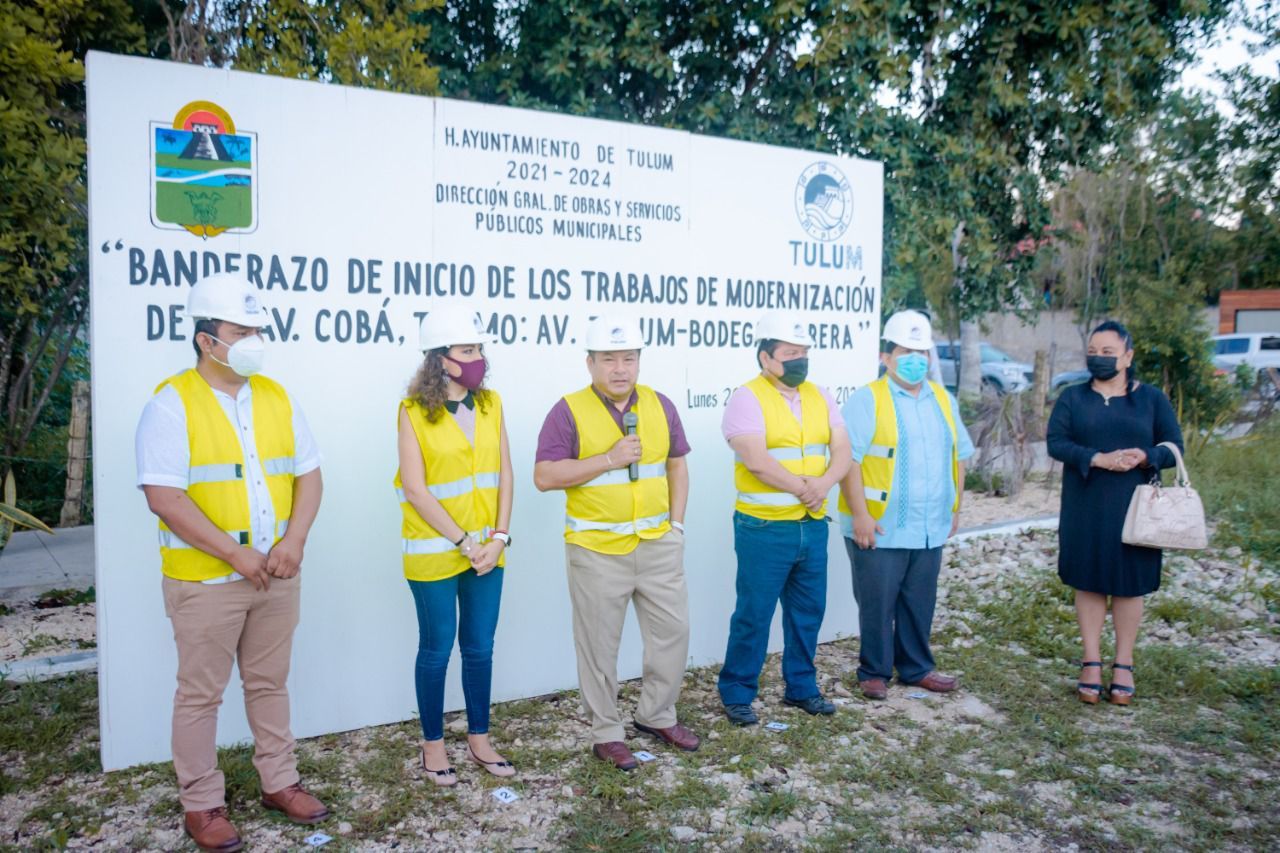 Ayuntamiento de Tulum pone en marcha modernización de la avenida Cobá
