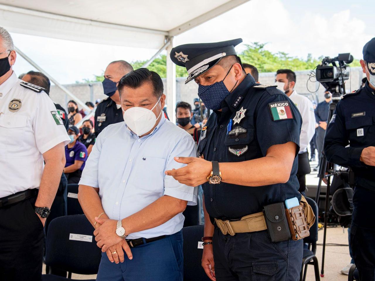 Policía de Tulum recibe equipamiento en el marco de la Coordinación de Acciones Policiales