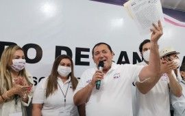 “David dio la sorpresa contra Goliat” | Nivardo Mena se registra como candidato del MAS a la gubernatura, y dice que le puede ganar a MORENA