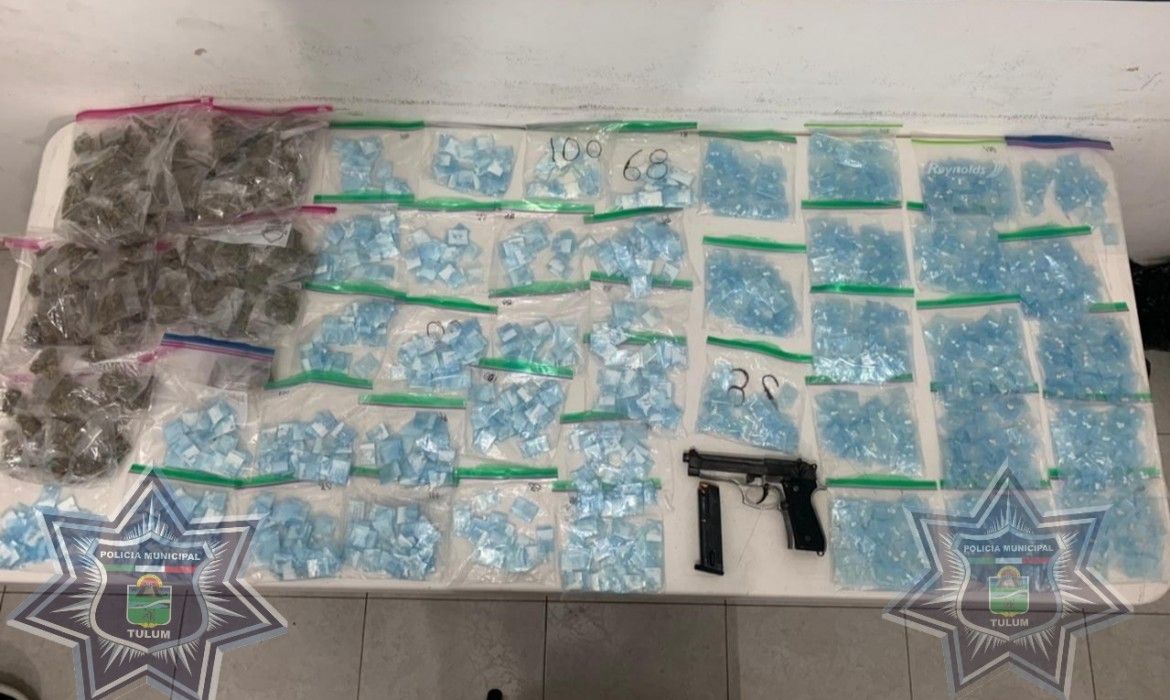 Detienen 12 personas en Tulum con armas y drogas