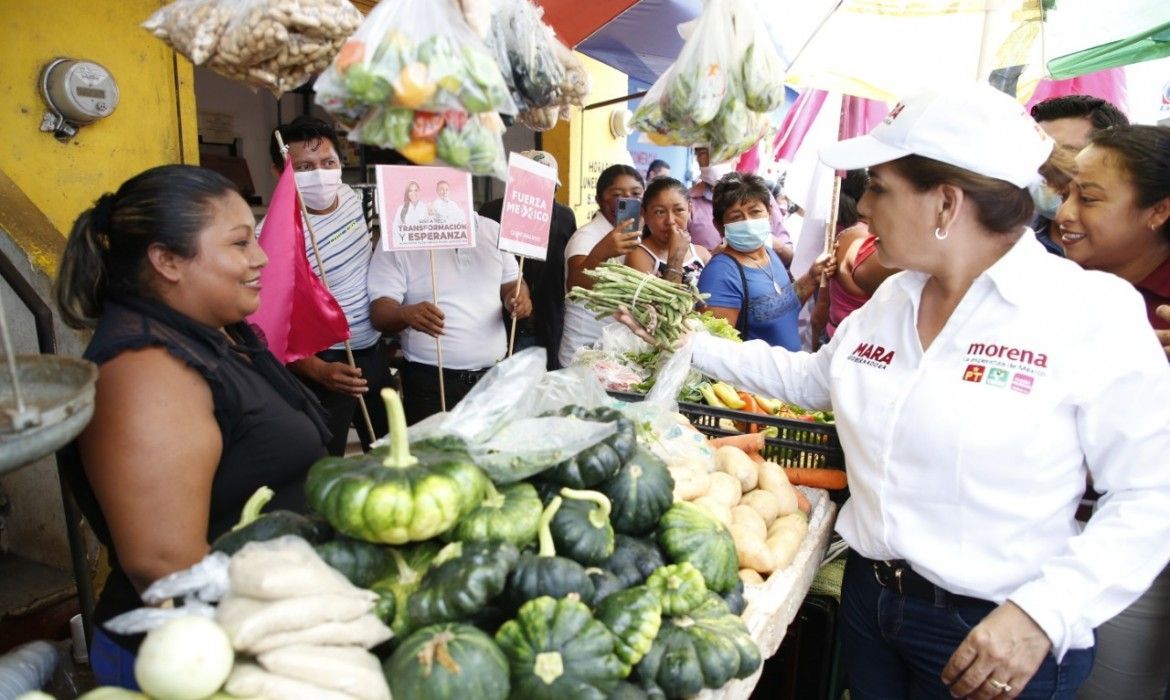 En Carillo Puerto, Mara confirma que promoverá un rastro TIF y un centro de distribución de productos en la zona