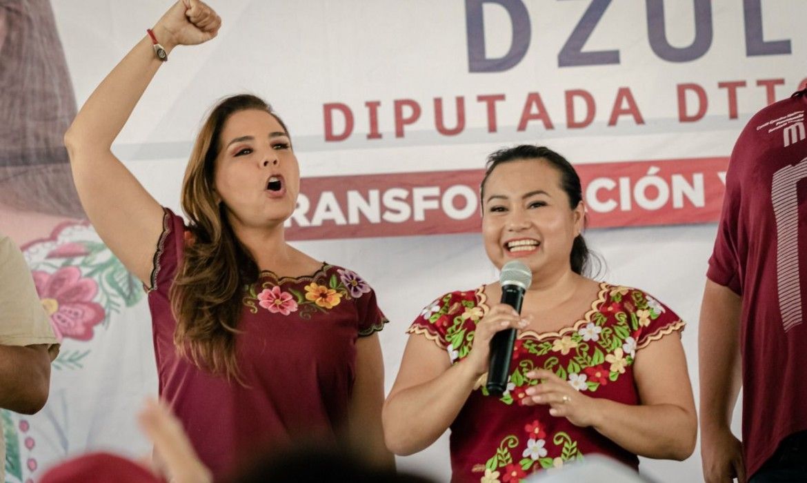 Junto a Mara Lezama, Silvia Dzul inicia defensa de la 4T en la zona maya de Quintana Roo