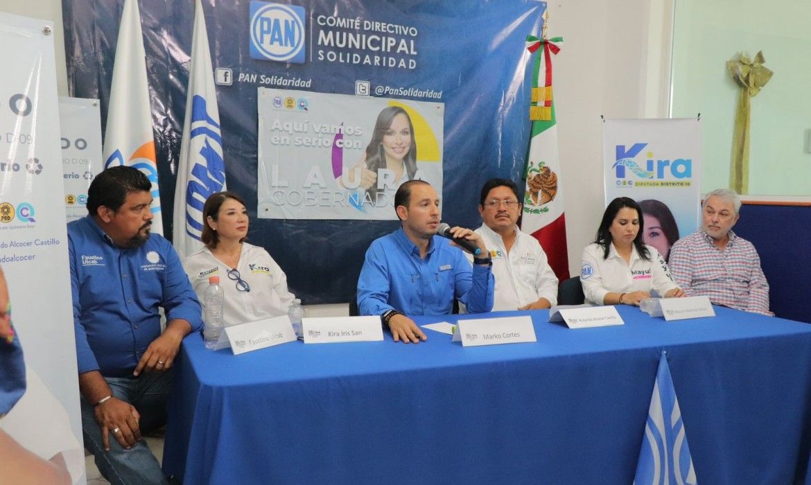 Llama Marko Cortés al voto útil, y pide que los candidatos del PRI y MC se sumen a Laura Fernández