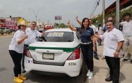 Se compromete Laura Fernández a hacer justicia a taxistas