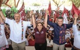 Gobernadores de Tabasco y Chiapas llegan a QRoo para apoyar campaña de Mara