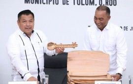 Ayuntamiento de Tulum declara huésped distinguido al alcalde de Punta Cana
