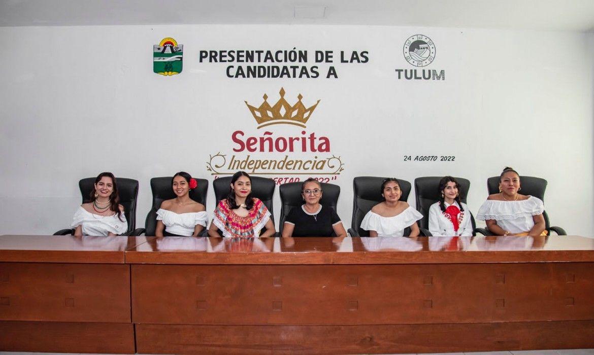Presentan a las candidatas de las fiestas patrias en Tulum