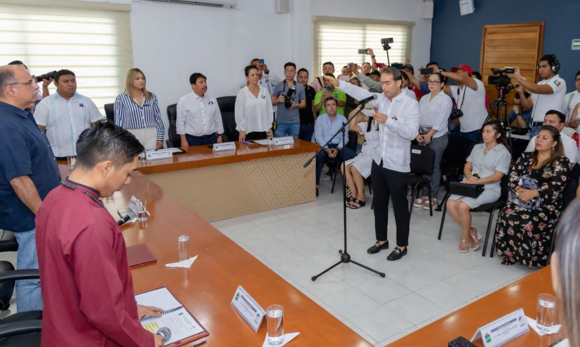 Diego Castañón asume como alcalde de Tulum | “Los acuerdos van a seguir iguales. No va haber cambio en ninguna posición”, dijo