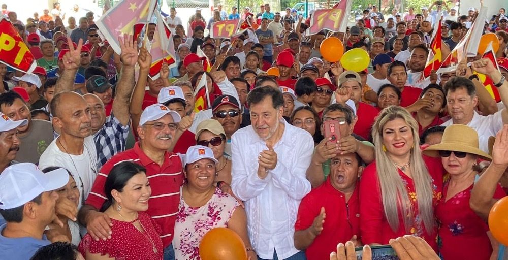 Noroña le ganó a Sheinbaum el sondeo callejero que se realizó en Quintana Roo