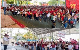 CRUCE EN LA 4T | El PT le arma un gran evento a Noroña en Tulum; MORENA hace uno a la misma hora pero no logra llenarlo