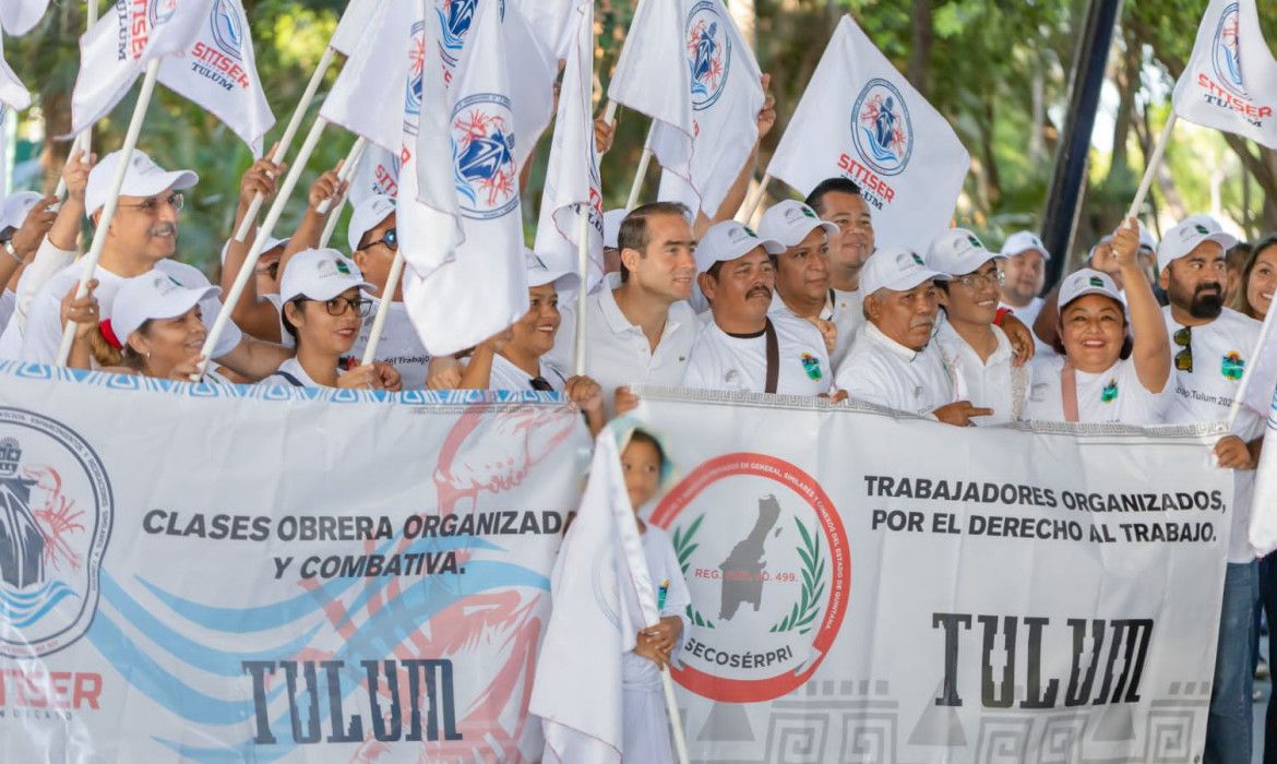 Diego Castañón conmemora el Día del Trabajo y anuncia primer pago de laudo laboral trabajadores del SUTSAT
