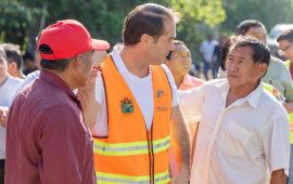 Diego Castañón da banderazo para pavimentación de vialidades en Tulum, son obras por más de 16 millones de pesos