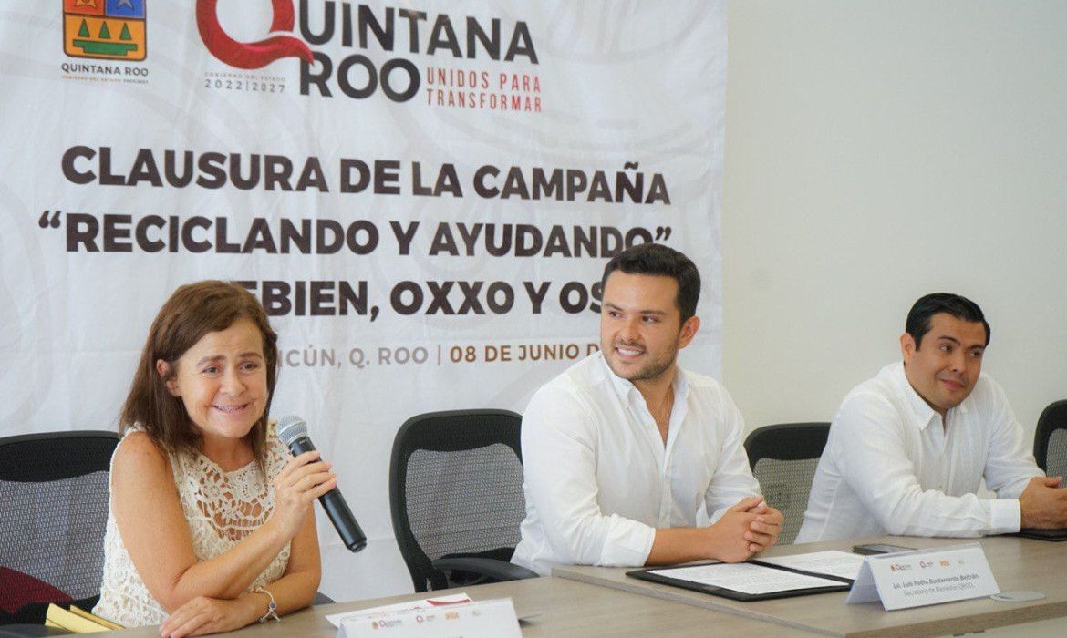 Encabeza Pablo Bustamante clausura de la campaña ‘Reciclando y Ayudando’ en Cancún