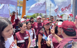Referentes de MORENA salen a las calles de Cancún en muestra unidad; participan Ana Paty, Marybel, Anahí, Batun y Sanen, entre otros