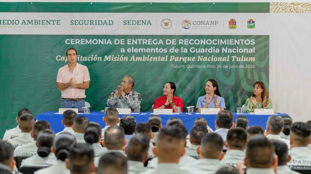 Capacitan en Tulum a elementos de la Guardia Nacional especializados en la protección de Áreas Naturales Protegidas