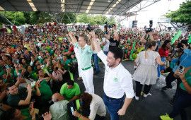 Recibe el Verde a Manuel Velasco en Quintana Roo, y toma protesta Comité de Benito Juárez
