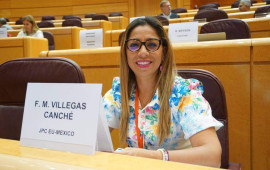Marybel Villegas representa a México en la Asamblea del EUROLAT