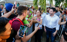 Acompaña Renán Sánchez a Claudia Sheinbaum en su gira por Quintana Roo