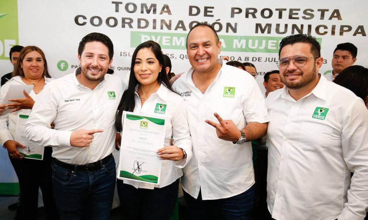 El Verde le da a Juan Carrillo la estructura del partido en Isla Mujeres, y van por el 2024 contra Atenea