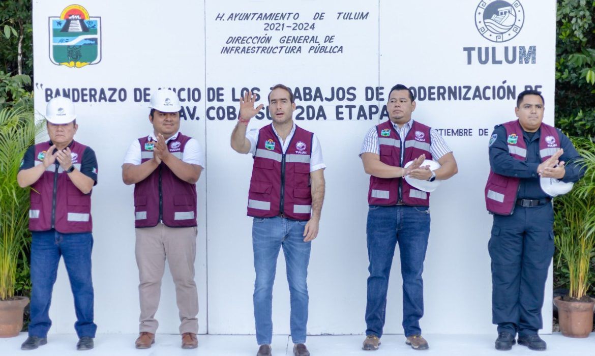 Diego Castañón pone en marcha la segunda etapa de la modernización en la avenida COBÁ Sur