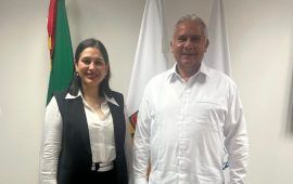 Se reúnen Estefanía Mercado y el fiscal Raciel López Salazar | Acuerdan “avanzar en acciones que nos permitan proteger a las víctimas de extorsión”