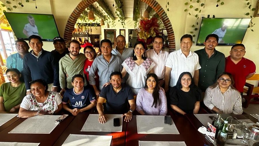 Estefanía se muestra con referentes de MORENA, PVEM y PT en Solidaridad, y da una señal de fortaleza interna